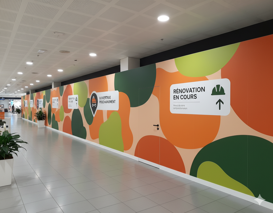 Palissade de chantier décorative design